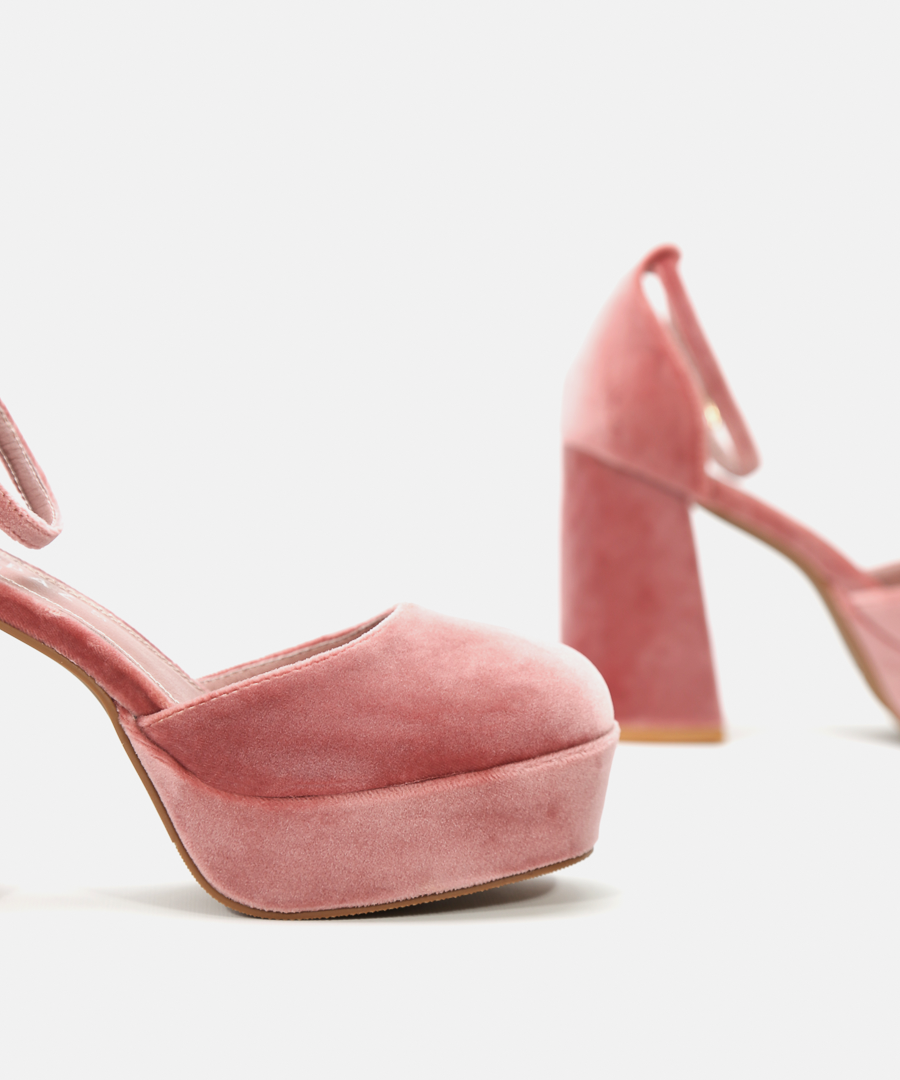 Sapatos plataforma veludo pulseira image number null